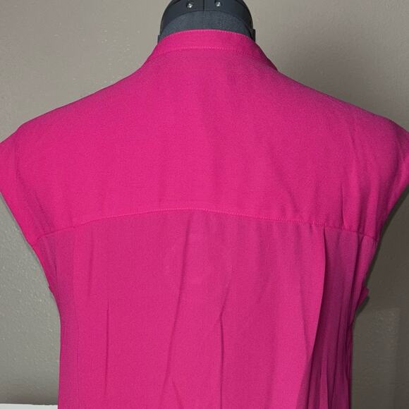 J. Crew Drapey cap-sleeve top Women's size XXS Fuchsia Dark Pink - Picture 14 of 16